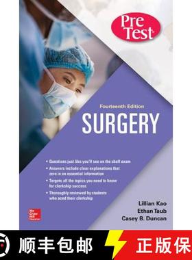 预订 Surgery Pretest Self-Assessment and Review, Fourteenth Edition [9781260143614]