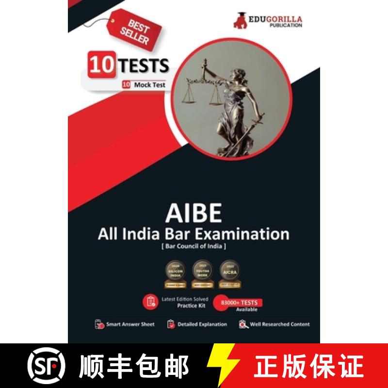 预订 AIBE Book 2023 : All India Bar Examination Conducted by Bar Council of India - 10 Full Length Mo... [9789390239801]
