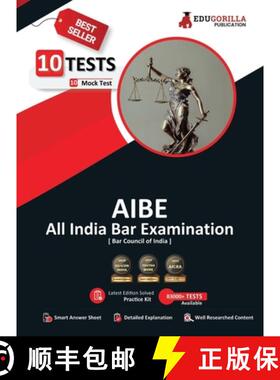 【3-4周达】AIBE Book 2023 : All India Bar Examination Conducted by Bar Council of India - 10 Full Len... [9789390239801]