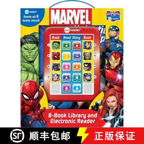【3-4周达】Marvel: 8-Book Library and Electronic Reader [With Electronic Reader] [9781503748057]