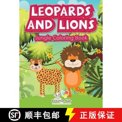 【3-4周达】Leopards and Lions: Jungle Coloring Book [9781683773276]