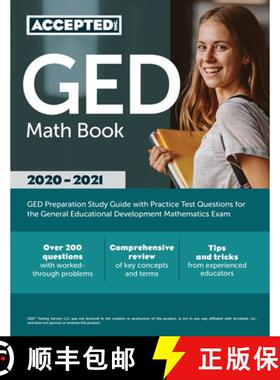 【3-4周达】GED Math Book 2020-2021: GED Preparation Study Guide with Practice Test Questions for the ... [9781635307795]