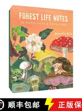 【3-4周达】Forest Life Notes: 20 Notecards & Envelopes (Cute Office Supplies, Cute Desk Accessories, ... [9781452164786]