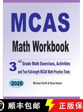 预订 MCAS Math Workbook: 3rd Grade Math Exercises, Activities, and Two Full-Length MCAS Math Practice... [9781646126767]