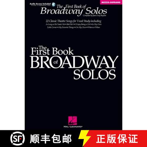 【3-4周达】First Book of Broadway Solos for Mezzo Soprano and Alto Vocal Collection with Piano Accomp... [9780634022821]