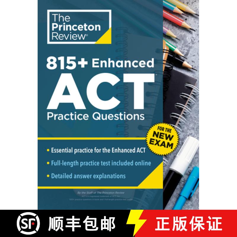 【3-4周达】815+ Enhanced ACT Practice Questions: Extra Drills & Prep for the New ACT Exam (9th Edition) [9780593518014]