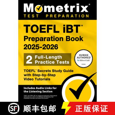 【3-4周达】TOEFL IBT Preparation Book 2025-2026 - 2 Full-Length Practice Tests, TOEFL Secrets Study G... [9781516728244]