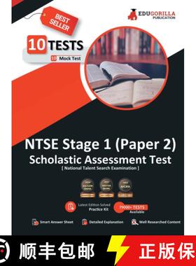 【3-4周达】NTSE Stage 1 Paper 2: SAT (Scholastic Assessment Test) Book National Talent Search Exam 10... [9789355564771]
