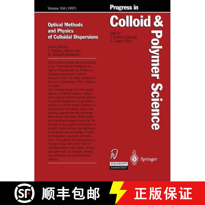 【3-4周达】Optical Methods and Physics of Colloidal Dispersions [9783662157022]