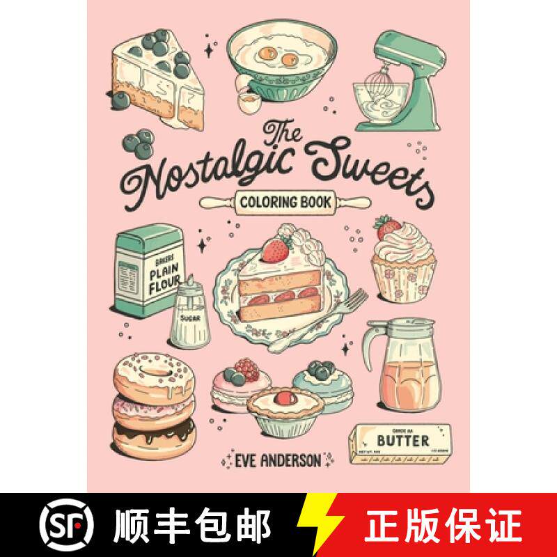 预订 The Nostalgic Sweets Coloring Book [9798890033727]