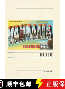 预订 Vintage Lined Notebook Greetings from Historic Vandalia, Illinois [9798385416097]
