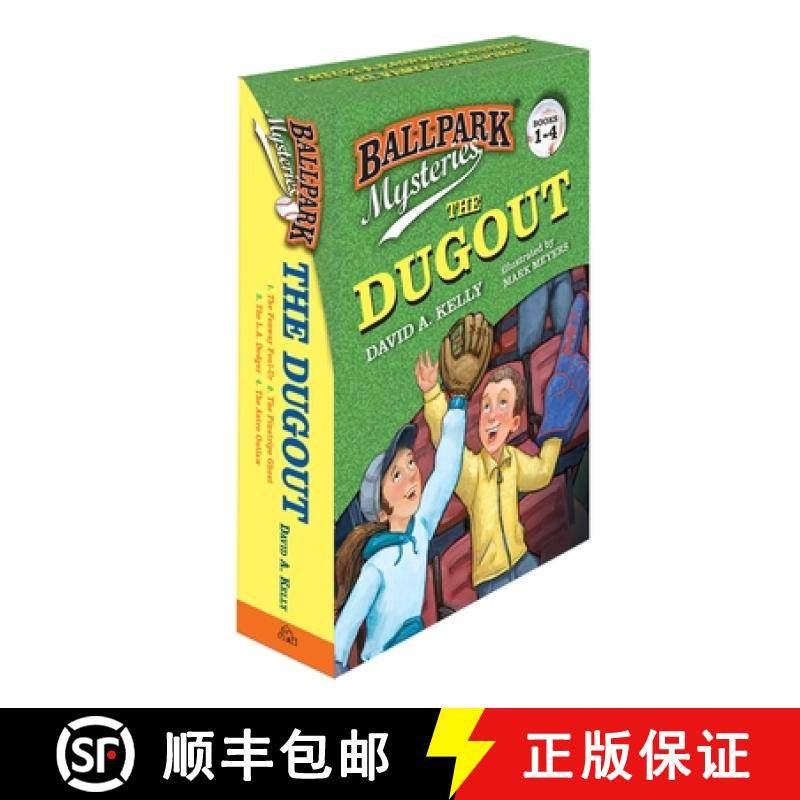 【3-4周达】Ballpark Mysteries: The Dugout Boxed Set (Books 1-4): The Fenway Foul-Up, the Pinstripe Gh... [9780399557545]