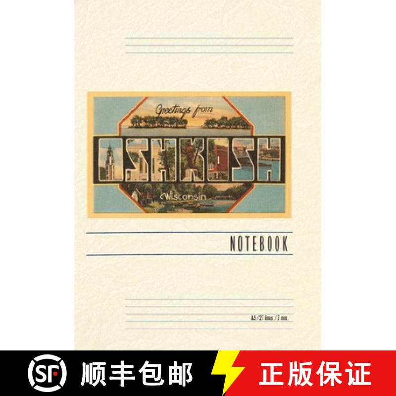 【3-4周达】Vintage Lined Notebook Greetings from Oshkosh, Wisconsin [9798385455249]