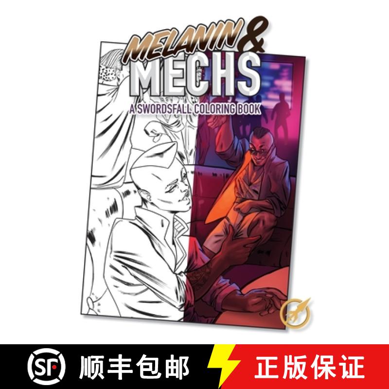 【4周达】Melanin and Mechs: A Swordsfall Coloring Book [9781736129357]