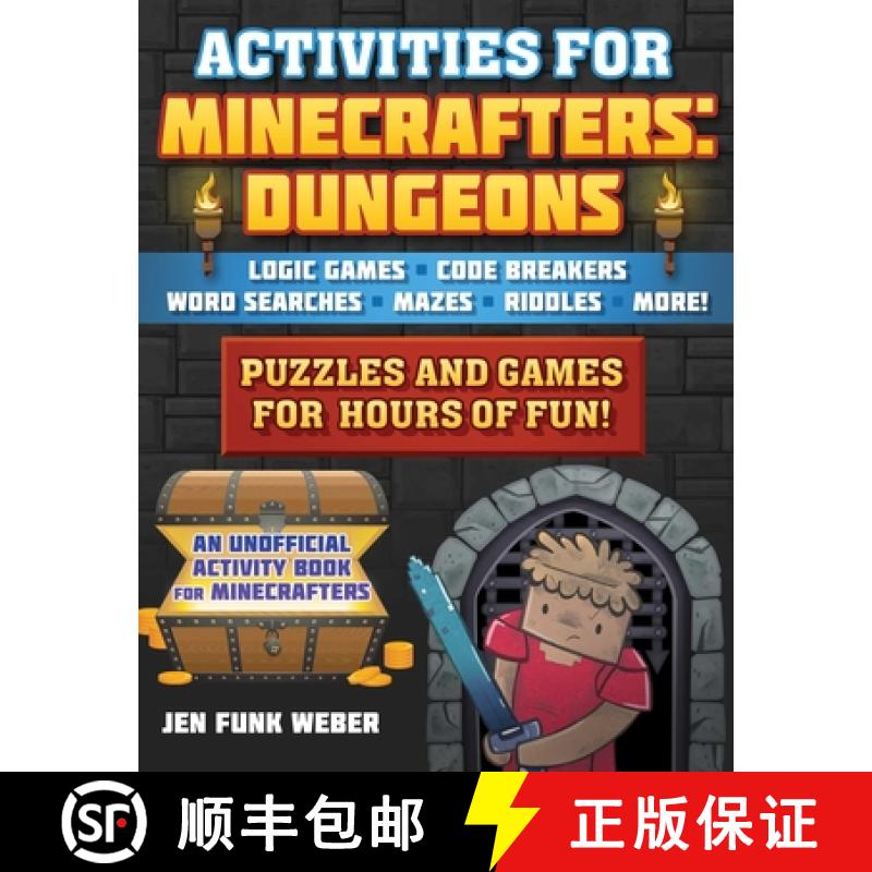 【4周达】Activities for Minecrafters: Dungeons: Puzzles and Games for Hours of Fun!--Logic Games, Cod... [9781510765023]