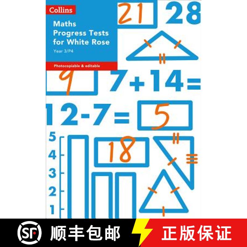 【3-4周达】Collins Tests & Assessment - Year 3/P4 Maths Progress Tests for White Rose [9780008333539]
