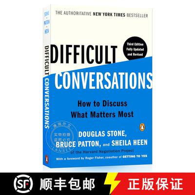 现货 高难度谈话 美版第三版 Difficult Conversations: How to Discuss What Matters Most [9780143137597]