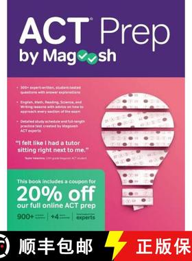 【3-4周达】ACT Prep by Magoosh: ACT Prep Guide with Study Schedules, Practice Questions, and Strategi... [9781610660693]