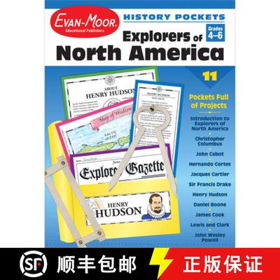 【3-4周达】History Pockets: Explorers of North America, Grade 4 - 6 Teacher Resource [9781557999054]