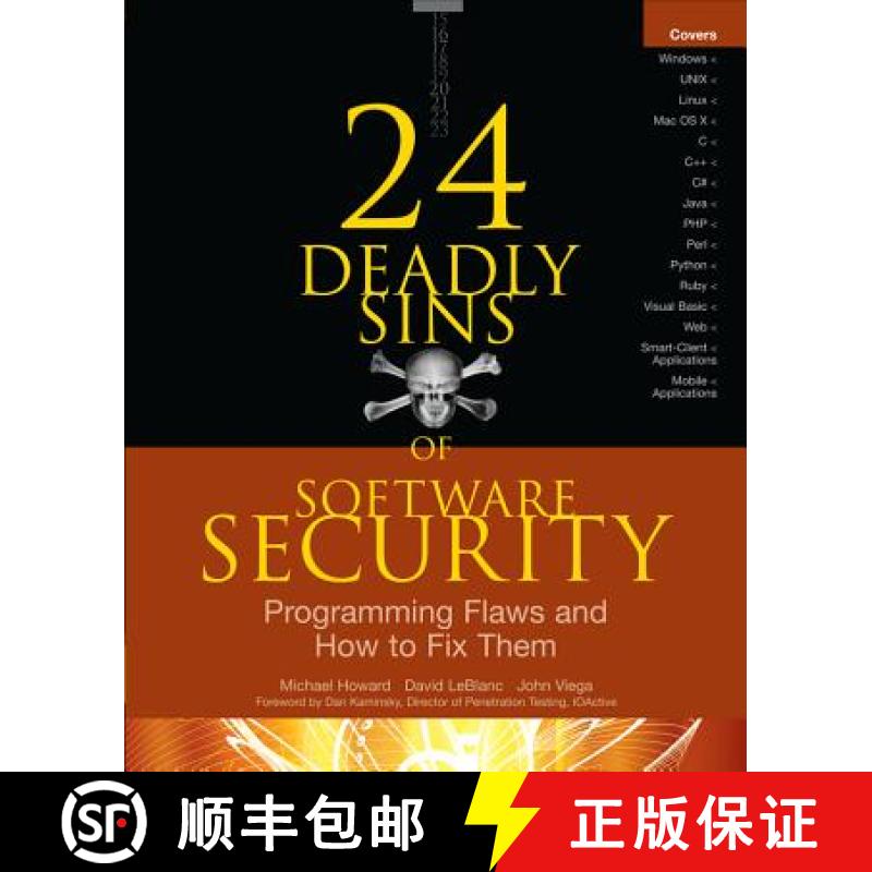 【3-4周达】24 Deadly Sins of Software Security: Programming Flaws and How to Fix Them [9780071626750]
