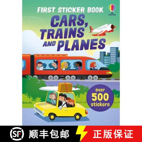 【3-4周达】First Sticker Book Cars, Trains and Planes [9781806460465]