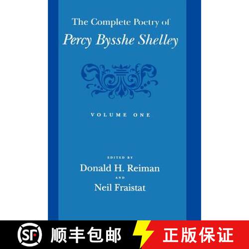 【3-4周达】精装 The Complete Poetry of Percy Bysshe Shelley: Volume One [9780801861192]