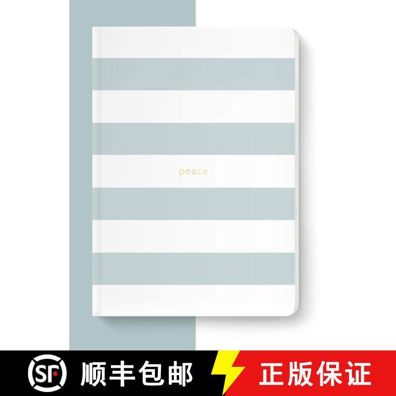 【3-4周达】Spirit Stationery Striped A5 Notebook: Dusty Blue [9780281079803]