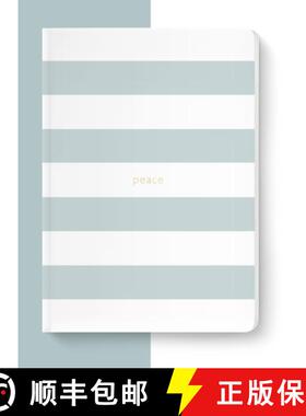 【3-4周达】Spirit Stationery Striped A5 Notebook: Dusty Blue [9780281079803]