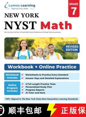【3-4周达】New York State Test Prep: 7th Grade Math Practice Workbook and Full-length Online Assessme... [9781946795151]