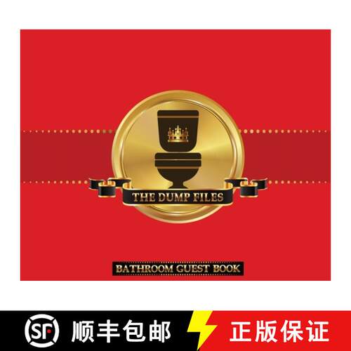 【3-4周达】精装 Dump Files Bathroom Guest Book: Funny Hardcover Bathroom Journal Guestbook With 110 P... [9781953987211]