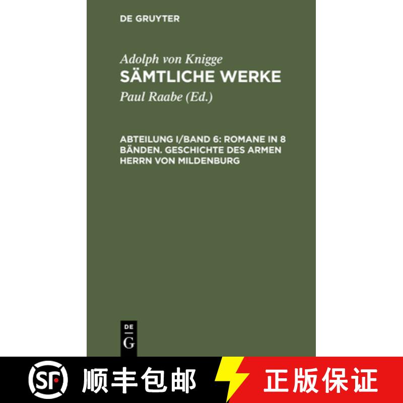 【3-4周达】精装 Samtliche Werke, Abteilung I/Band 6, Romane in 8 Banden. Geschichte des armen Herrn v... [9783598228766]图片