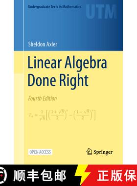 现货 线性代数应该这样学 第四版 Linear Algebra Done Right [9783031410253]