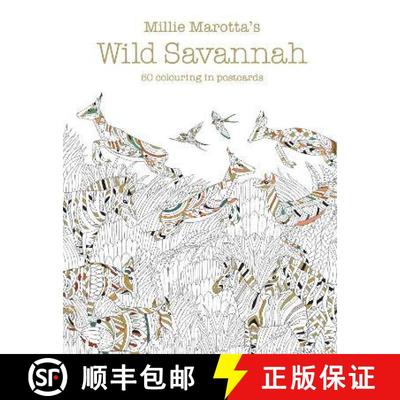 【3-4周达】Millie Marotta's Wild Savannah Postcard Box: 50 beautiful cards for colouring in [9781849943796]
