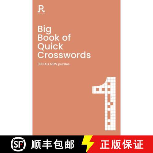 【3-4周达】Big Book of Quick Crosswords Book 1 NEW EDITION: a bumper crossword book for adults contai... [9781913602727]