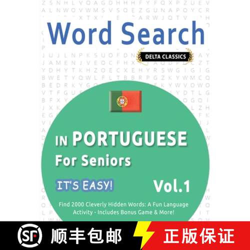 【3-4周达】WORD SEARCH IN PORTUGUESE FOR SENIORS - IT'S EASY!  VOL.1 - DELTA CLASSICS - FIND 2000 CLE... [9798349005657]