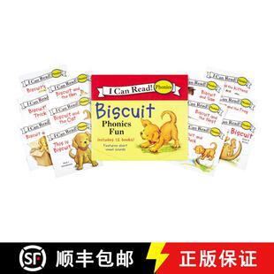 【3-4周达】Biscuit 12-Book Phonics Fun!: A Box of 12 Mini-Books Featuring Short and Long Vowel Sounds [9780061432040]
