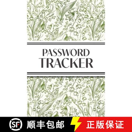 【3-4周达】Password Tracker (Lily of the Valley): 6x9 Alphabetical Password Logbook for Easy Organiza... [9781834120553]