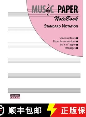 【3-4周达】MUSIC PAPER NoteBook - Standard Notation [9780983049852]