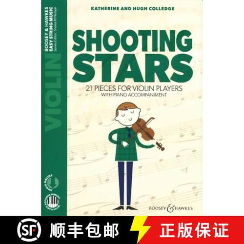 【3-4周达】Shooting Stars: 21 Pieces for Violin Players Violin and Piano with Online Audio: 21 Pieces... [9781784544713]