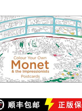 【3-4周达】Colour Your Own Monet & the Impressionists Postcard Book: 20 Postcards [9781911216124]