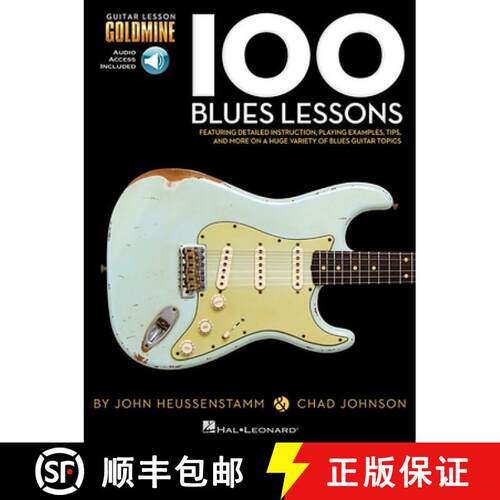 【3-4周达】100 Blues Lessons - Guitar Lesson Goldmine Series (Bk/Online Audio) [With Auidio Access] [9781423498780]