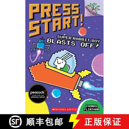 预订 Super Rabbit Boy Blasts Off!: A Branches Book (Press Start! #5): Volume 5 [9781338239621]