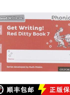【3-4周达】Read Write Inc. Phonics: Get Writing! Red Ditty Book 7 Pack of 10 [9780198414339]