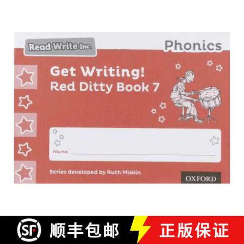 【3-4周达】Read Write Inc. Phonics: Get Writing! Red Ditty Book 7 Pack of 10 [9780198414339]