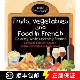 Language 4周达 and Vegetables Learning Books While Fruits Coloring French 9781541925656 fo... Food