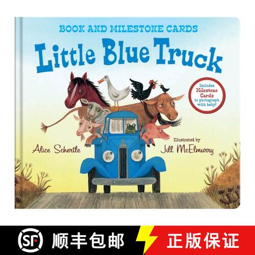 【3-4周达】Little Blue Truck Milestone Edition: Book and Milestone Cards [9780063479678]