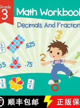 【3-4周达】Grade 3 Math Workbook: Decimals And Fractions (Math Books) [9781682123188]