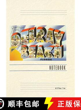 【3-4周达】Vintage Lined Notebook Greetings from Delray Beach, Florida [9798385409174]