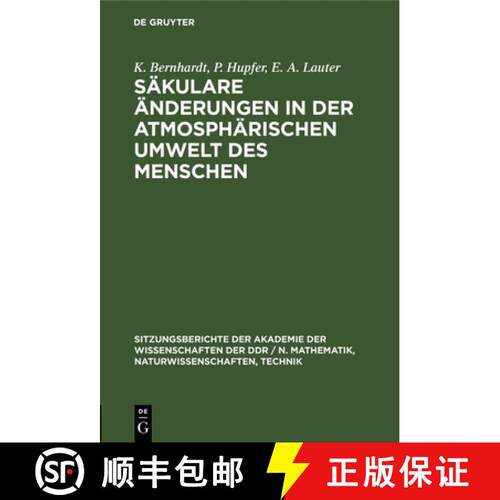 【3-4周达】精装 Sakulare AEnderungen in der atmospharischen Umwelt des Menschen [9783112551554]