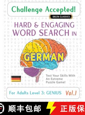 【3-4周达】Challenge Accepted! - Hard and Engaging Word Search in German for Adults Level 3: Genius -... [9798349029547]